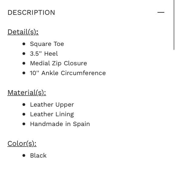 L’intervalle epinal black leather heel ankle boots women’s sz 39 / 9 -never worn - Picture 5 of 8